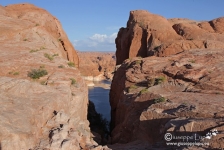 Wagon trail at Hole in the Rock