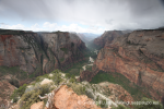 View from Observation Point to valley and Angels Landing
